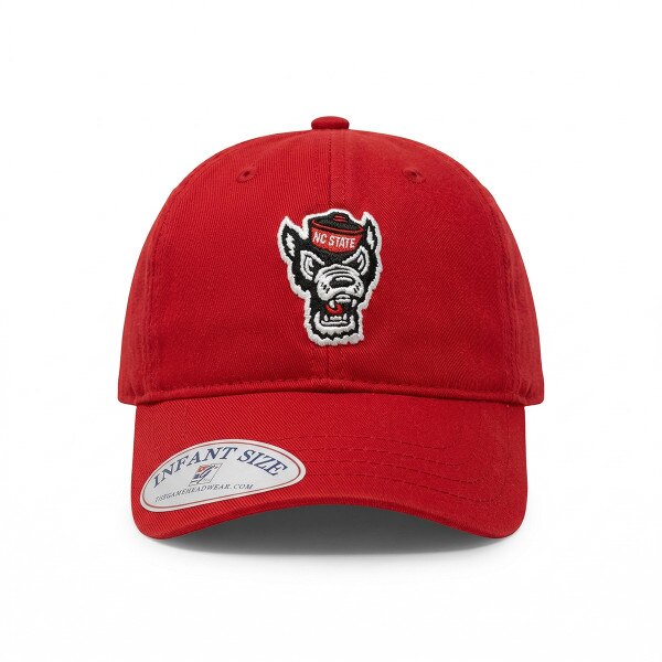 Red Infant Twill Hat - Wolfhead Log